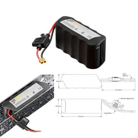 goBilda's 12V NiMH Nested Battery (3000mAh, MH-FC XT30 Connector)